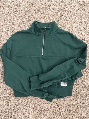 Forest Green cropped Pullover Sweater